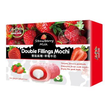 Mochis de Fresa Rellenos de Crema Bamboo House
